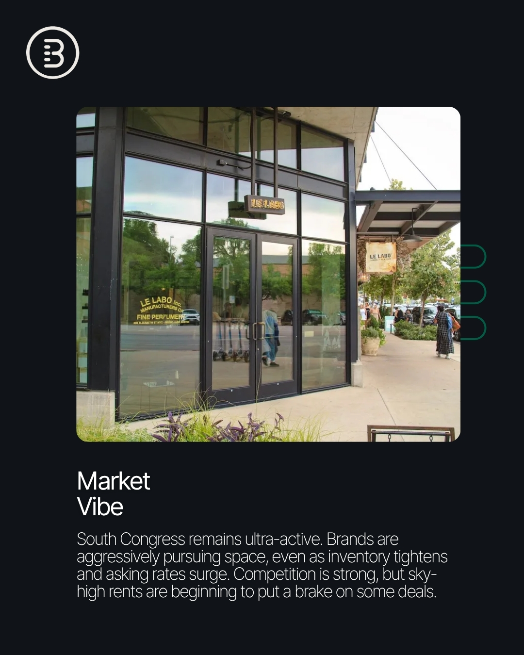 BROKER INSIGHTS ALERT: From Instagrammable café launches to skyrocketing rents, South Congress continues to deliver as one of the most competitive and culturally rich retail corridors in the U.S. (image 1)