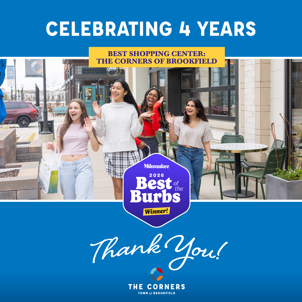 The Corners of Brookfield Earns "Best Shopping Center" for Fourth Consecutive Year