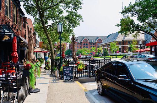 Top three available retail sites in Downtown Birmingham, Michigan