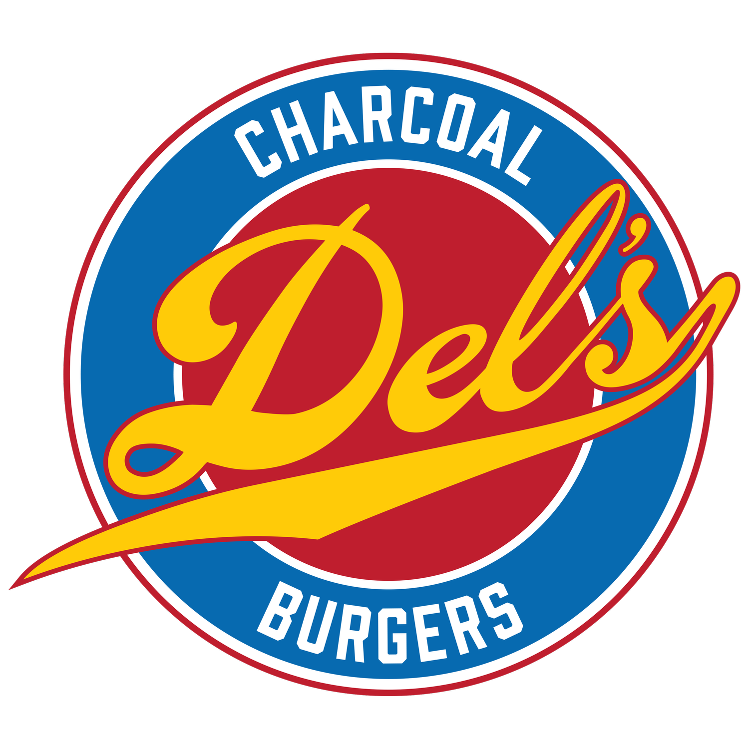 Del's Charcoal Burgers logo